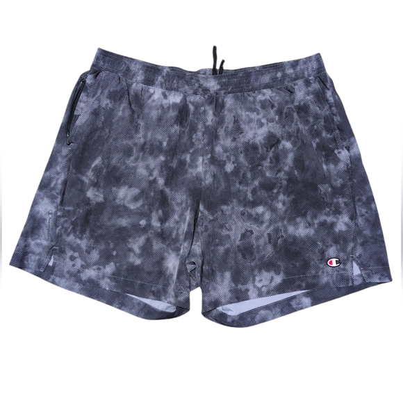 Champion Gray Tie-Dye Shorts Men's Size 2XL Running Workout Shorts - Picture 1 of 8